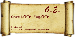 Osztián Eugén névjegykártya
